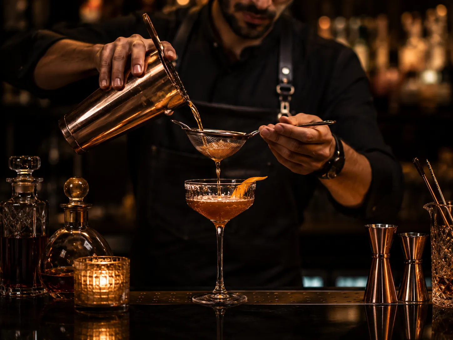 Coctelería de autor y brindis de celebración